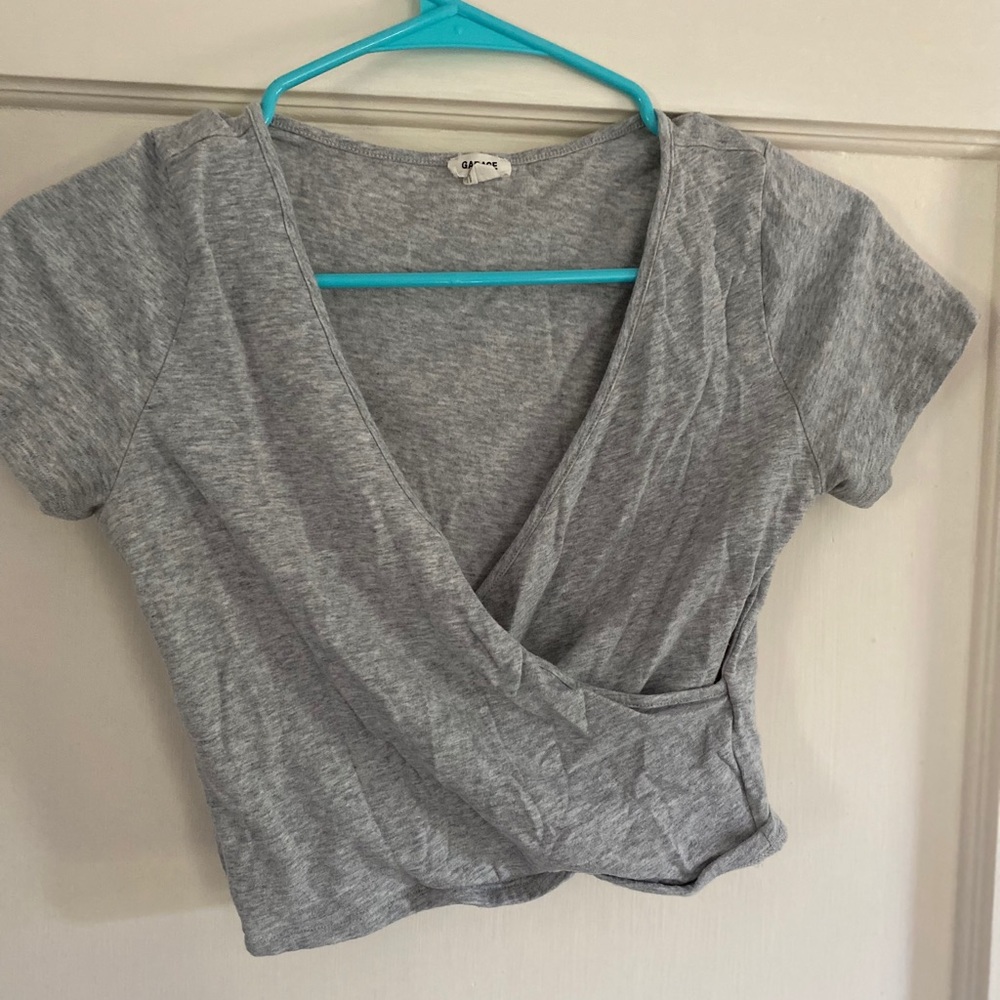 Cross front cropped top